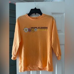 Simply Southern Kids Orange 'Walking on Sunshine' Long Sleeve Tee
